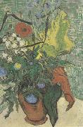 Wild Flowers and Thistles in a Vase (nn04), Vincent Van Gogh